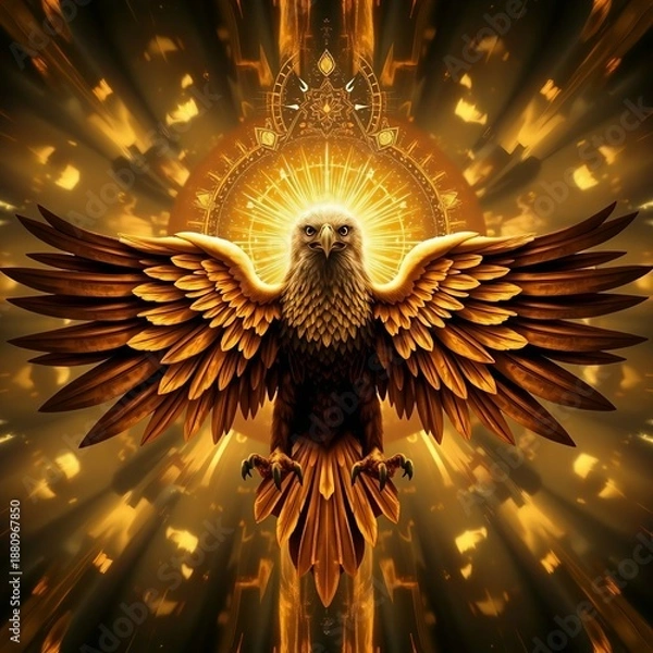 Obraz golden eagle with wings