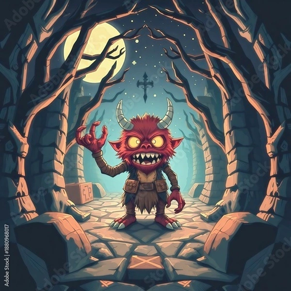 Obraz scary halloween monster