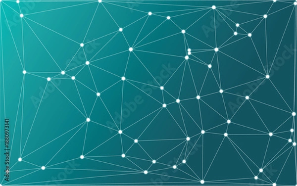 Fototapeta Abstract Geometric Network on Gradient Background