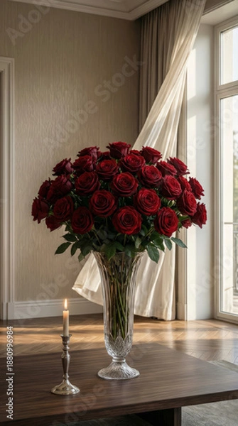 Obraz red roses in a vase