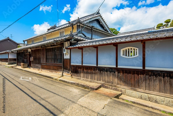 Obraz 奈良県　御所市　名柄の町並み