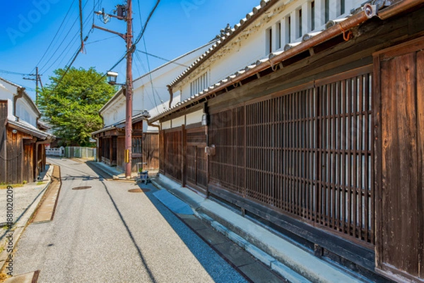 Obraz 奈良県　五條市　五条新町の町並み