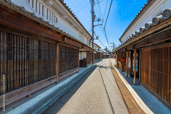 Obraz 奈良県　五條市　五条新町の町並み