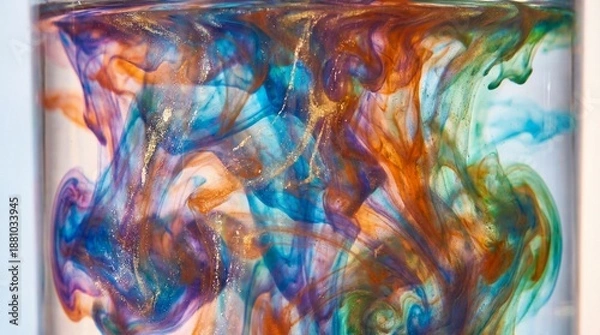 Obraz abstract background with colorful splashes