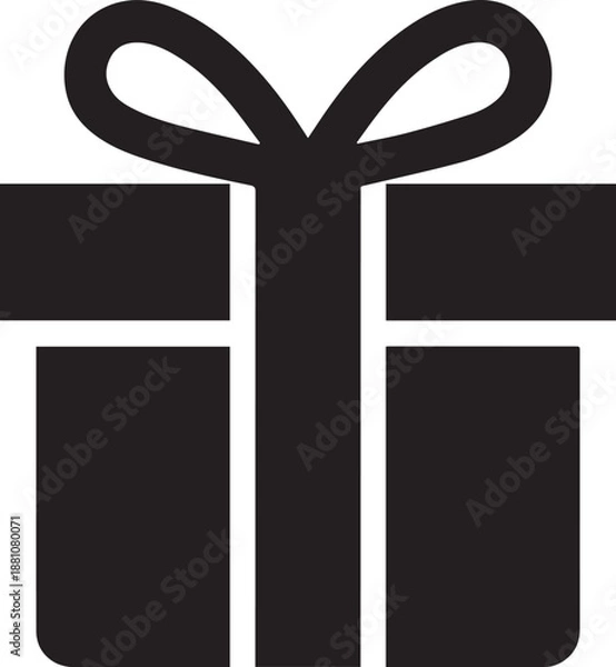 Obraz gift box icon silhouette