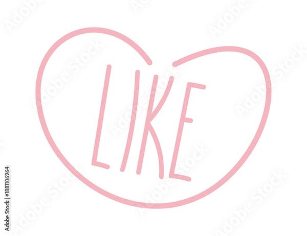 Obraz Like heart sign blogging element