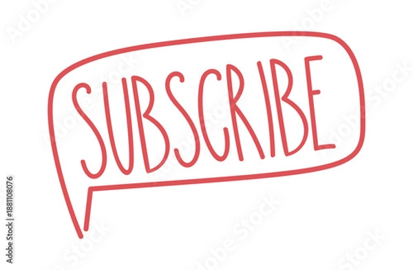 Obraz Subscribe speech bubble blogging element