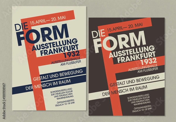 Obraz Bauhaus Style Exhibition Poster Layout