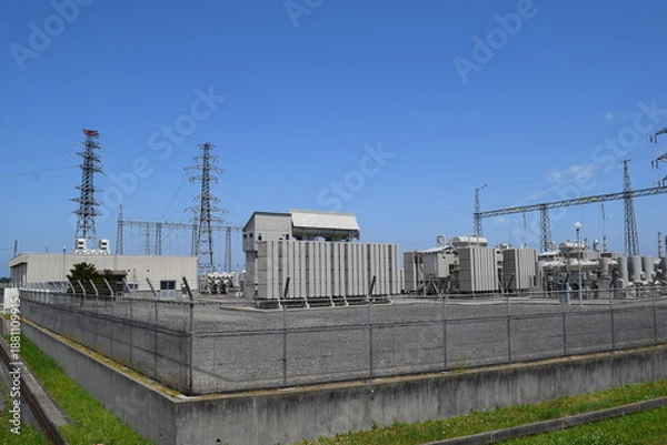Fototapeta 屋外変電設備