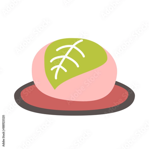 Obraz 桜餅 ひな祭り 餅 ベクターイラスト 春 お祝い