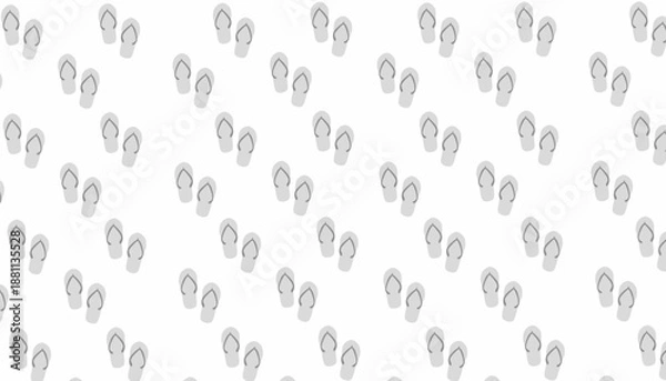 Fototapeta Flip Flops Seamless Pattern Minimal Summer Background