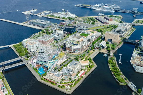 Obraz ランドマークタワーから見下ろした横浜街