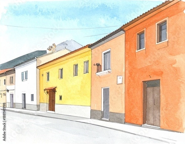 Obraz 郷愁 日だまり 平穏 街角 水彩 旅情 ぬくもり 追憶 静謐 散策 異国 叙情 澄み渡る 陰影 生活 穏やか 景観 記憶 憧れ 窓辺