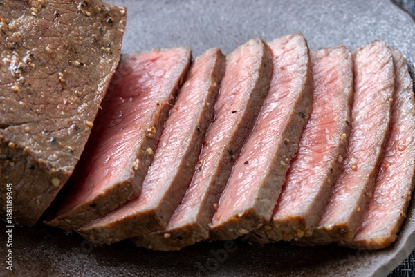 Obraz スライスしたローストビーフ。