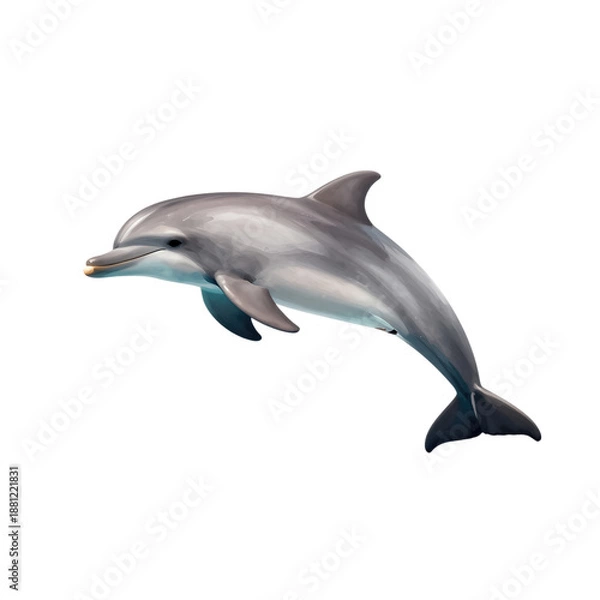 Obraz Leaping dolphin in mid-air