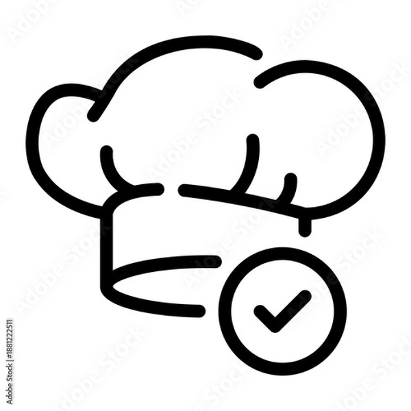 Obraz cook line icon