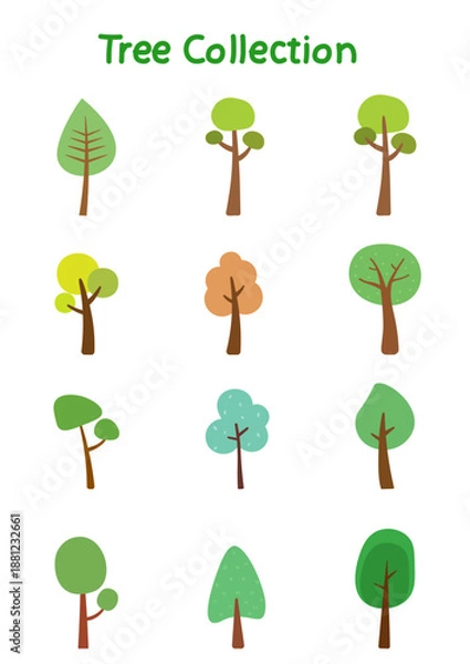 Fototapeta tree collection