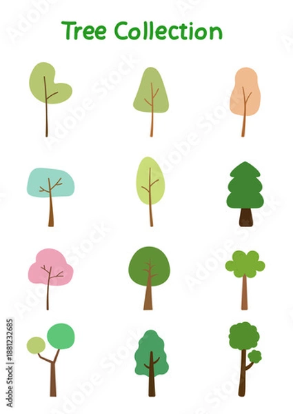 Fototapeta tree collection