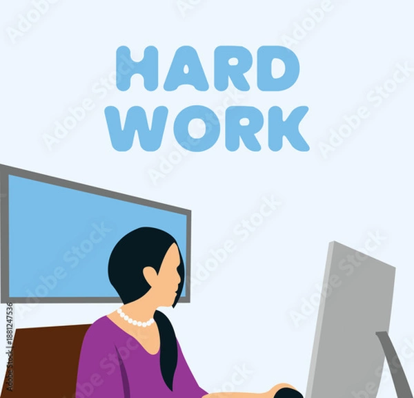 Obraz Hard Work at the Desk