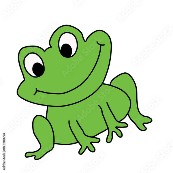 Obraz green frog cartoon