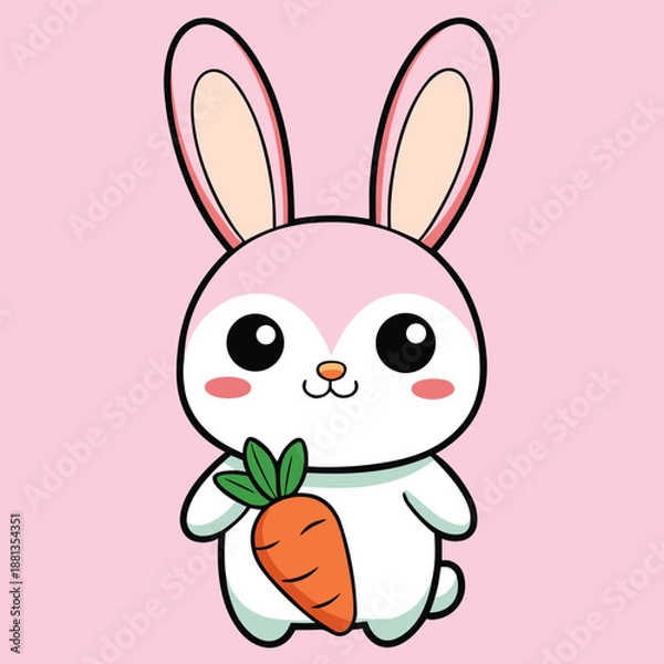 Obraz easter bunny with carrot