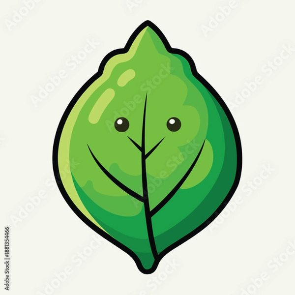 Obraz green leaf with drops