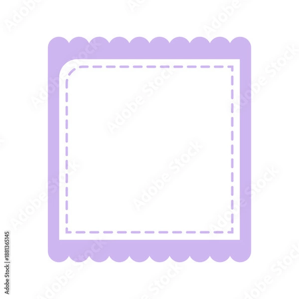 Fototapeta wavy cute frame