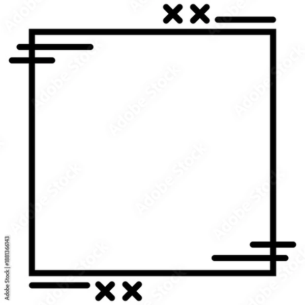 Fototapeta line square frame