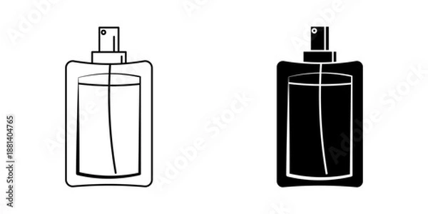 Obraz Perfume set simple icon on white background