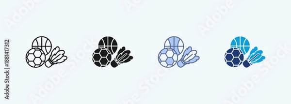 Obraz sport multiple style icon collection