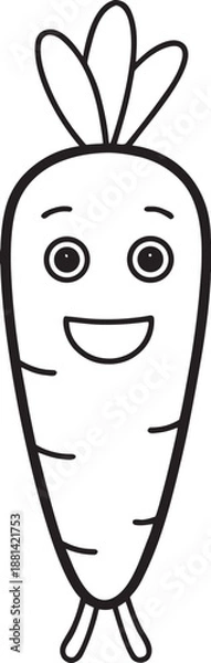 Obraz funny carrot cartoon