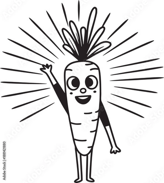Obraz funny carrot cartoon