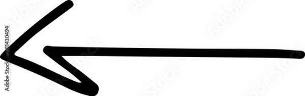 Obraz Hand Drawn Left Arrow