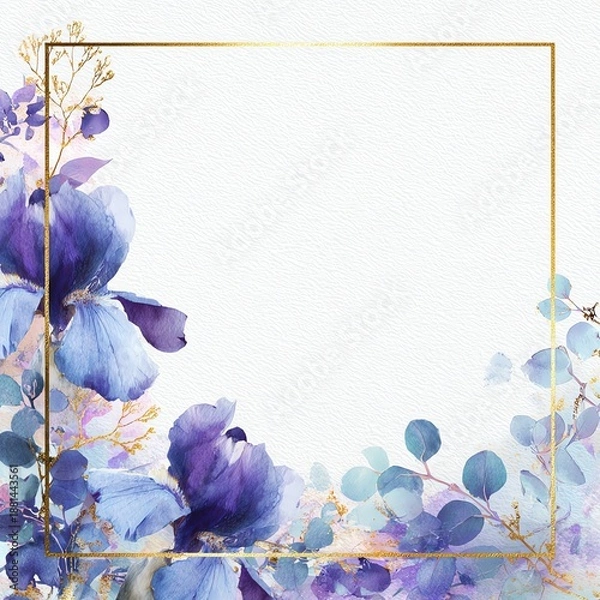 Obraz Watercolor meadow frame