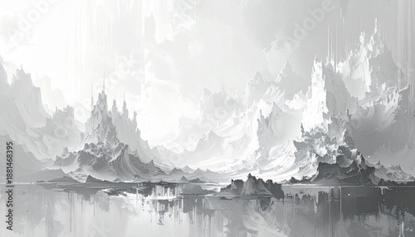 Obraz グランジ　ホワイト