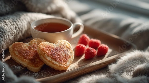 Fototapeta St Valentine's breakfast