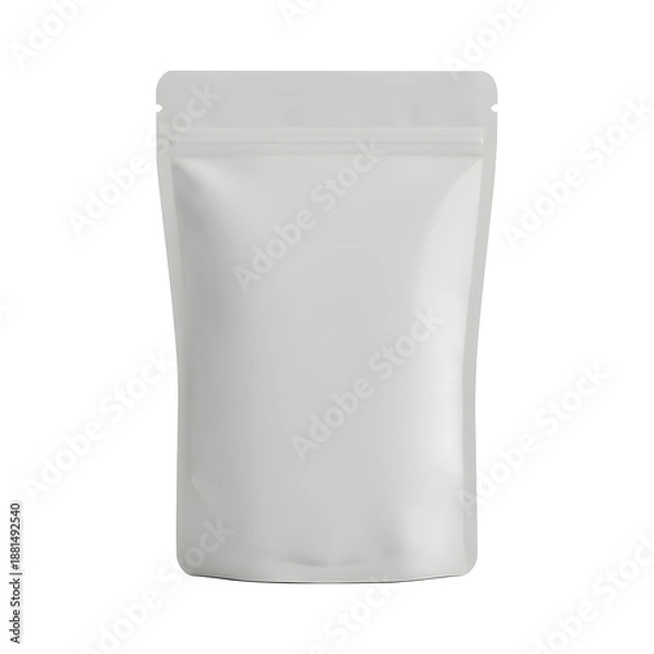 Obraz Blank White Stand-Up Pouch Mockup
