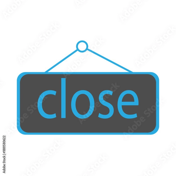 Fototapeta device vector icon is being closed