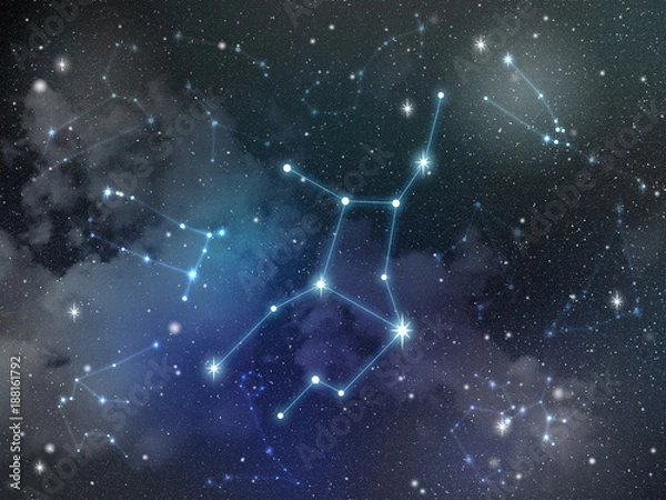 Obraz Zodiak gwiazdy konstelacji Panny