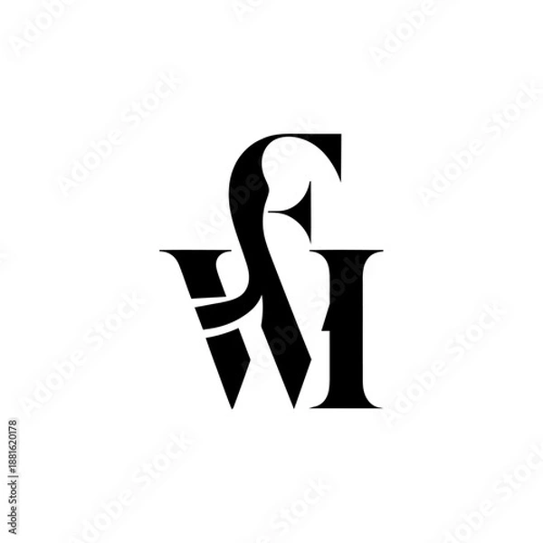 Obraz wfi monogram logo