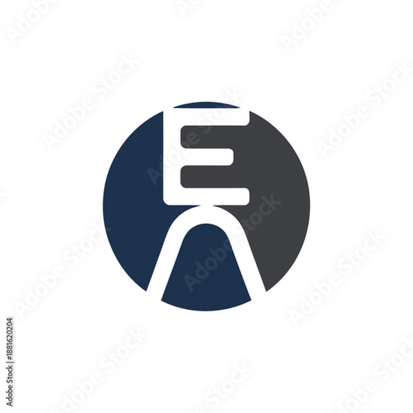 Obraz EA or AE Letter Initial Logo