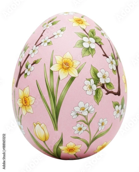 Obraz Colorful easter egg design digital creative isolated on transparent background
