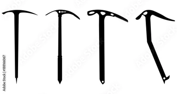 Fototapeta Icepick silhouette set