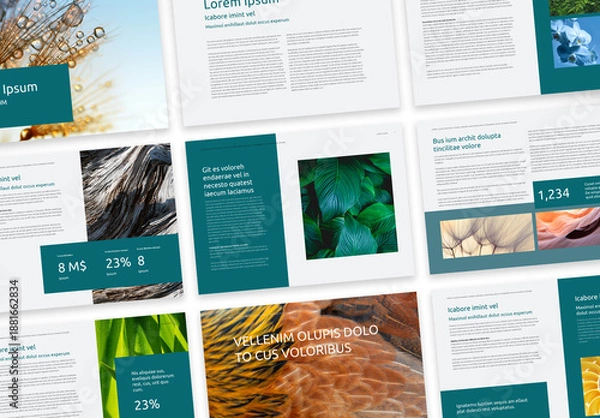 Obraz Fresh and Organic Digital Report Presentation