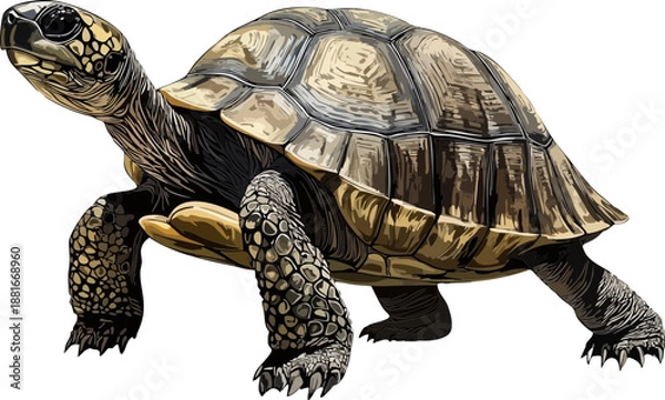 Obraz Turtle Vector Side View Reptile
