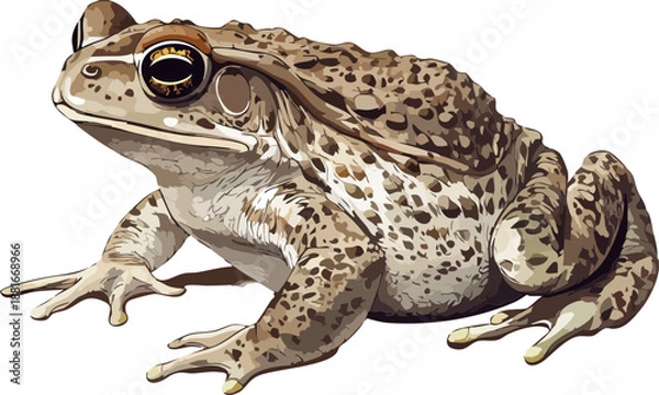 Obraz Toad Vector Side View Reptile
