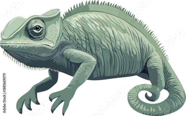 Obraz Chameleon Vector Side View Reptile