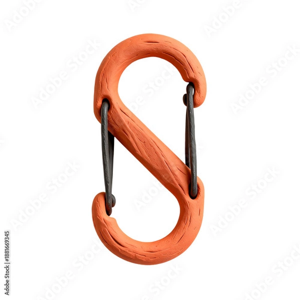 Obraz double carabiner from clay