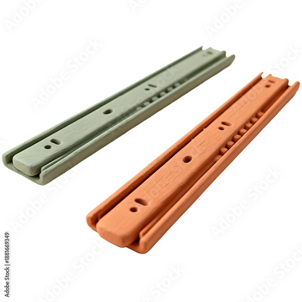 Obraz drawer rail from clay