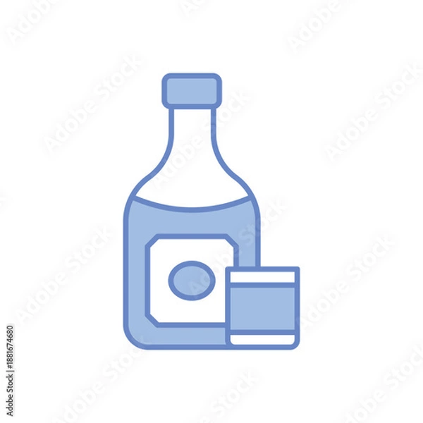 Obraz Alcoholic Drink vector icon